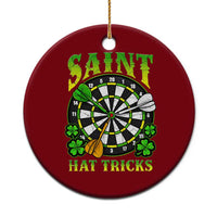 Funny Darts St Patricks Day Gift Ceramic Ornament Saint Hat Tricks