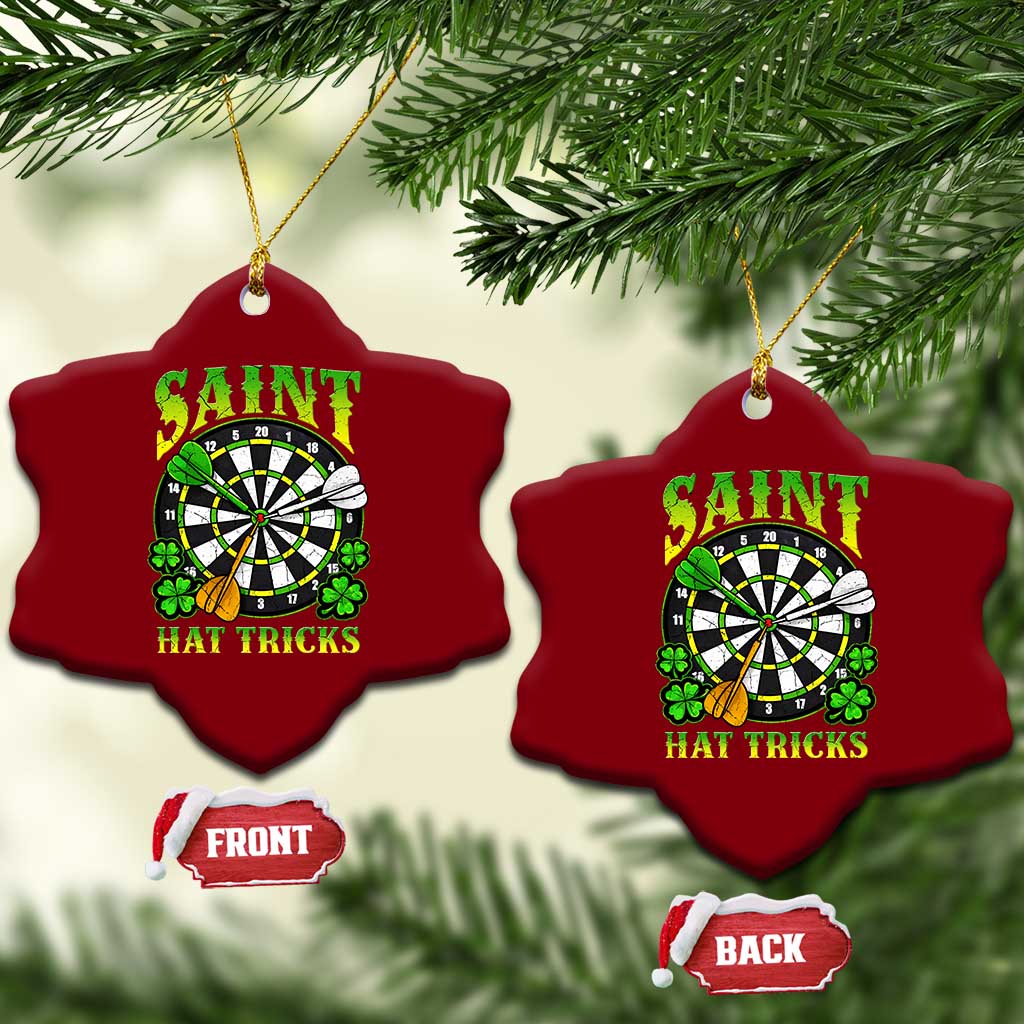 Funny Darts St Patricks Day Gift Ceramic Ornament Saint Hat Tricks