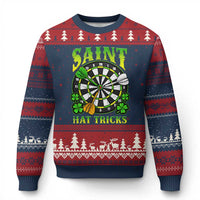 Funny Darts St Patricks Day Gift Ugly Christmas Sweater Saint Hat Tricks