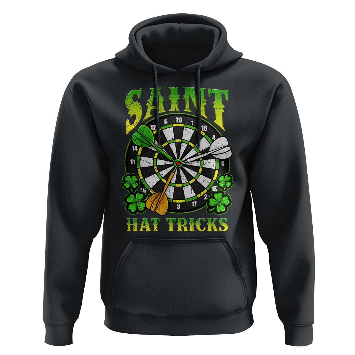 Funny Darts St Patricks Day Gift Hoodie Saint Hat Tricks