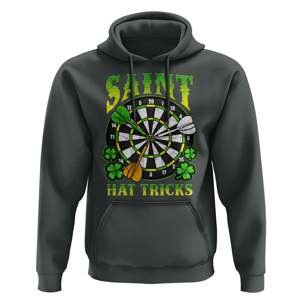 Funny Darts St Patricks Day Gift Hoodie Saint Hat Tricks