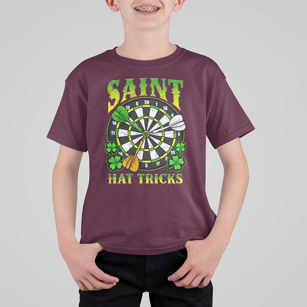 Funny Darts St Patricks Day Gift T Shirt For Kid Saint Hat Tricks