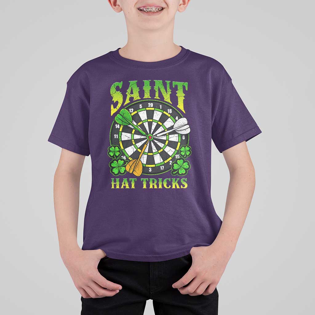 Funny Darts St Patricks Day Gift T Shirt For Kid Saint Hat Tricks