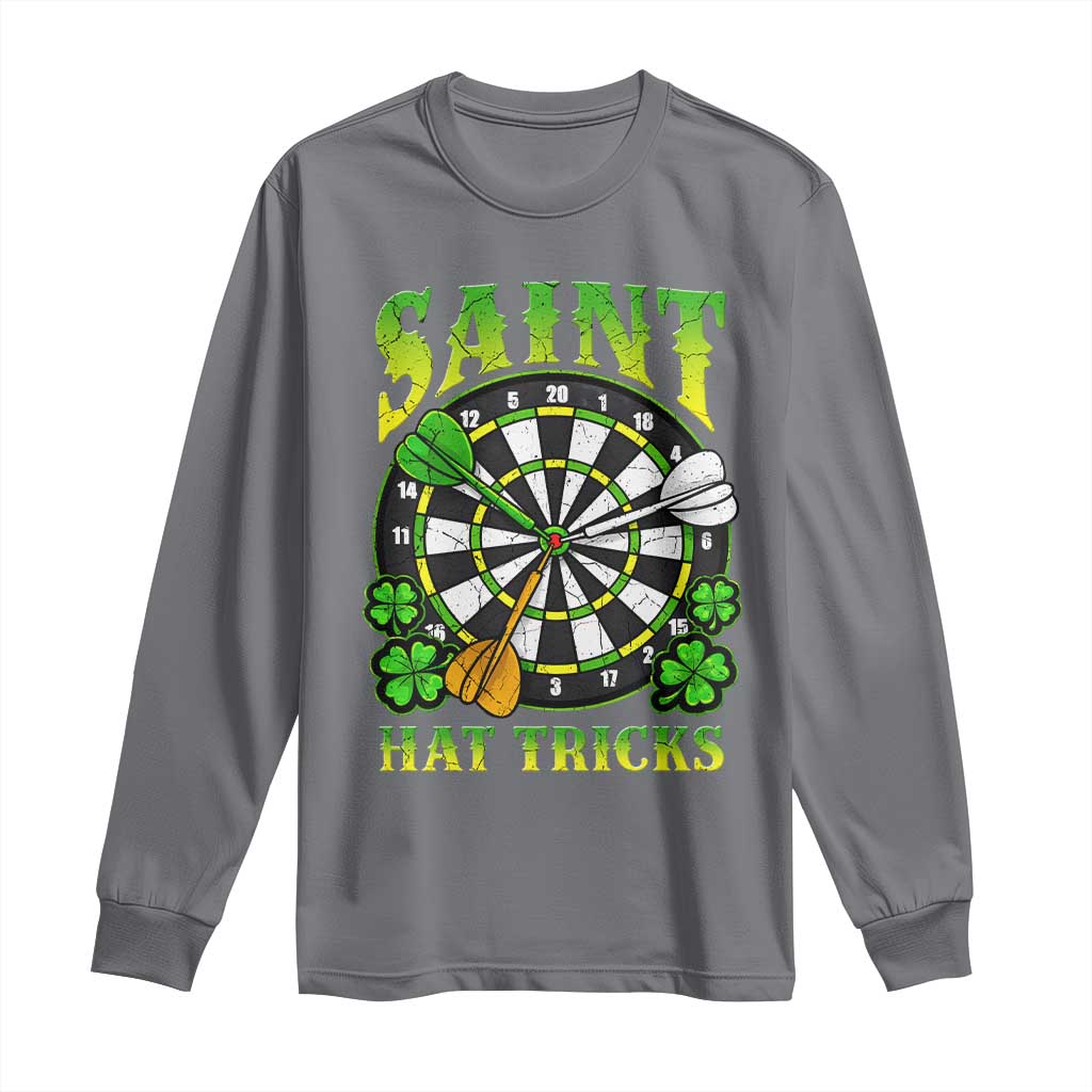 Funny Darts St Patricks Day Gift Long Sleeve Shirt Saint Hat Tricks