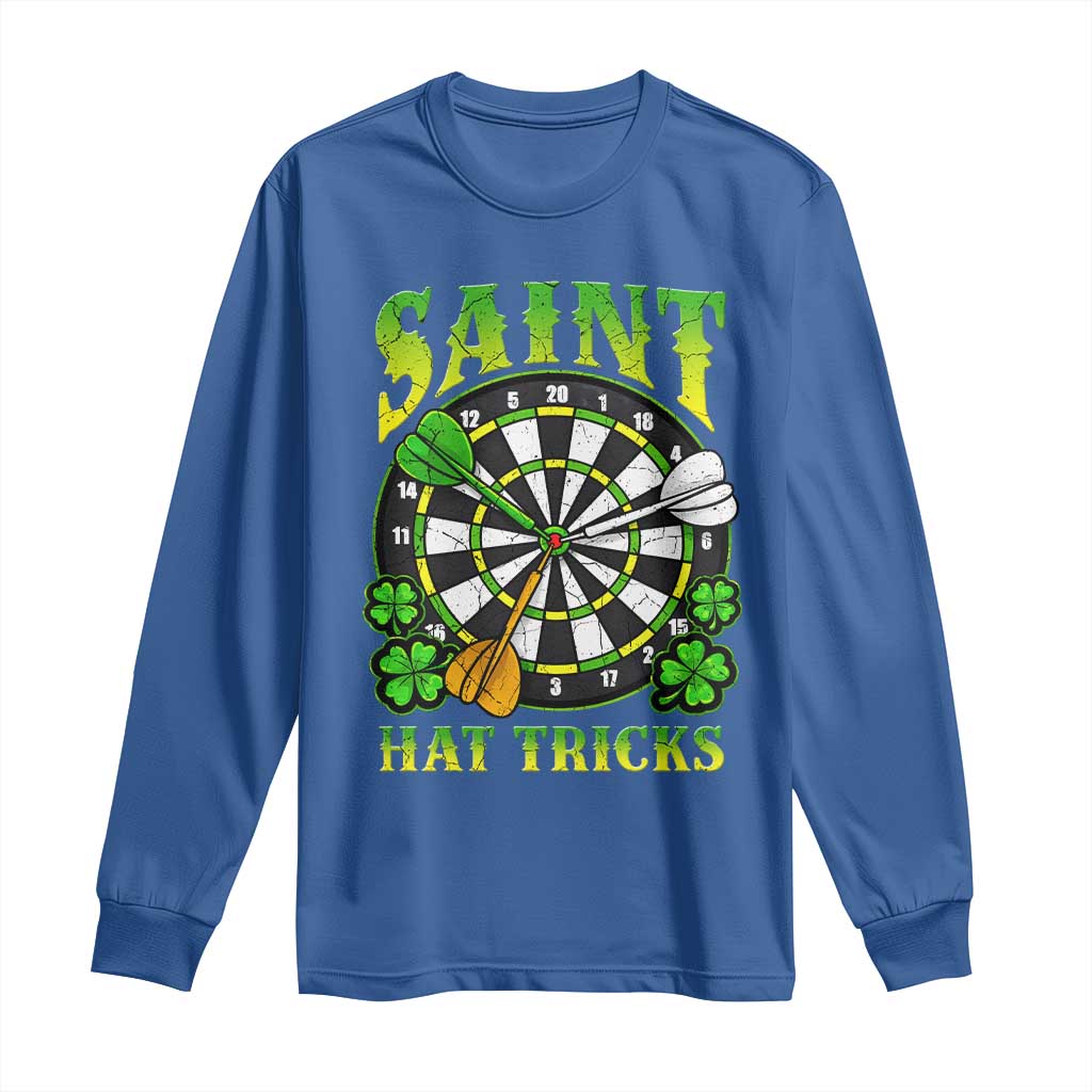 Funny Darts St Patricks Day Gift Long Sleeve Shirt Saint Hat Tricks