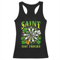 Funny Darts St Patricks Day Gift Racerback Tank Top Saint Hat Tricks