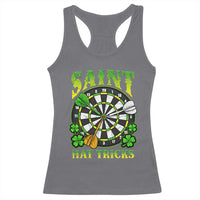 Funny Darts St Patricks Day Gift Racerback Tank Top Saint Hat Tricks