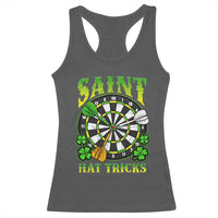 Funny Darts St Patricks Day Gift Racerback Tank Top Saint Hat Tricks