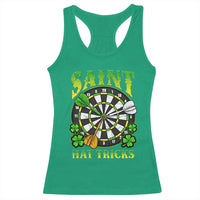 Funny Darts St Patricks Day Gift Racerback Tank Top Saint Hat Tricks