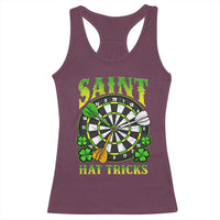 Funny Darts St Patricks Day Gift Racerback Tank Top Saint Hat Tricks