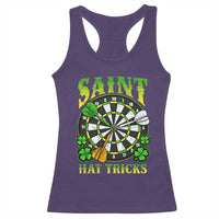 Funny Darts St Patricks Day Gift Racerback Tank Top Saint Hat Tricks