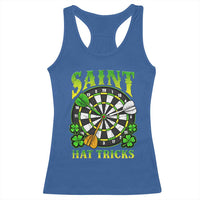Funny Darts St Patricks Day Gift Racerback Tank Top Saint Hat Tricks