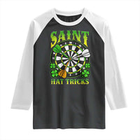 Funny Darts St Patricks Day Gift Raglan Shirt Saint Hat Tricks
