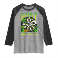 Funny Darts St Patricks Day Gift Raglan Shirt Saint Hat Tricks