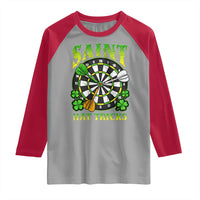Funny Darts St Patricks Day Gift Raglan Shirt Saint Hat Tricks