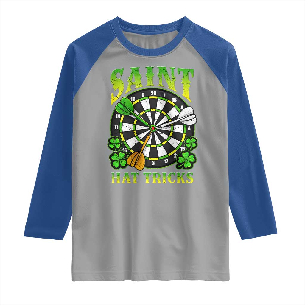 Funny Darts St Patricks Day Gift Raglan Shirt Saint Hat Tricks