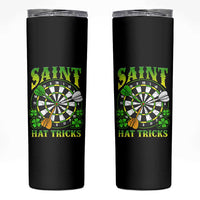 Funny Darts St Patricks Day Gift Skinny Tumbler Saint Hat Tricks