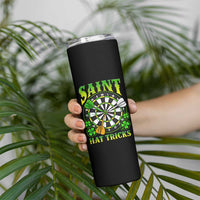 Funny Darts St Patricks Day Gift Skinny Tumbler Saint Hat Tricks