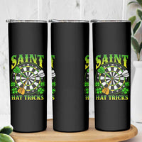 Funny Darts St Patricks Day Gift Skinny Tumbler Saint Hat Tricks