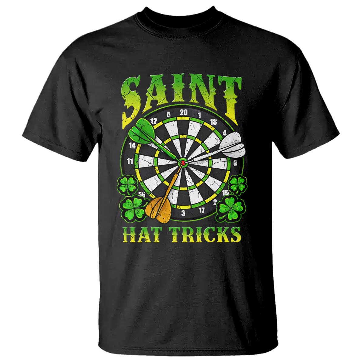 Funny Darts St Patricks Day Gift T Shirt Saint Hat Tricks