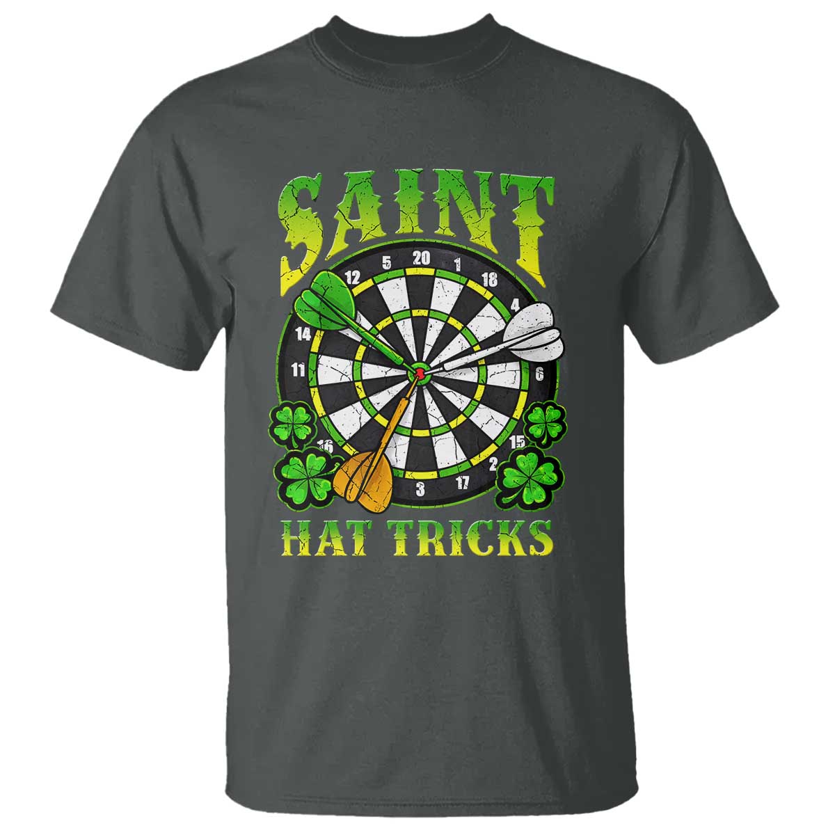 Funny Darts St Patricks Day Gift T Shirt Saint Hat Tricks