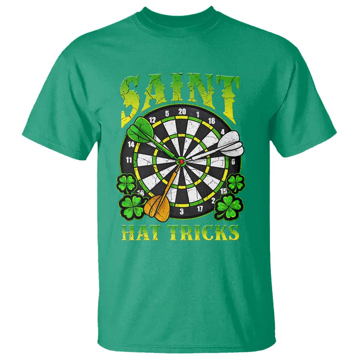 Funny Darts St Patricks Day Gift T Shirt Saint Hat Tricks