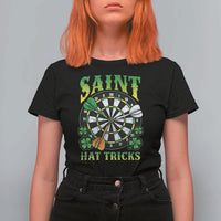 Funny Darts St Patricks Day Gift T Shirt For Women Saint Hat Tricks