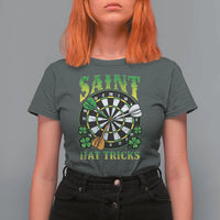Funny Darts St Patricks Day Gift T Shirt For Women Saint Hat Tricks