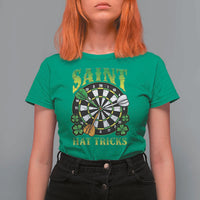 Funny Darts St Patricks Day Gift T Shirt For Women Saint Hat Tricks