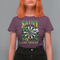 Funny Darts St Patricks Day Gift T Shirt For Women Saint Hat Tricks