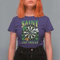 Funny Darts St Patricks Day Gift T Shirt For Women Saint Hat Tricks
