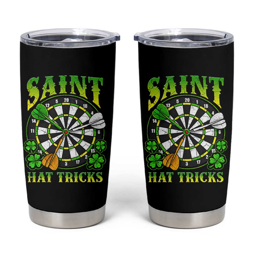 Funny Darts St Patricks Day Gift Tumbler Cup Saint Hat Tricks