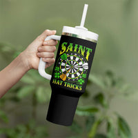 Funny Darts St Patricks Day Gift Tumbler With Handle Saint Hat Tricks