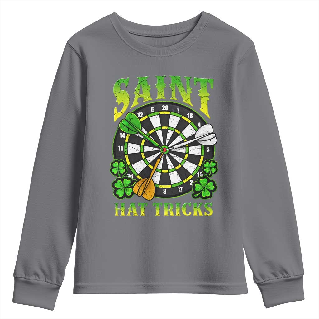 Funny Darts St Patricks Day Gift Youth Sweatshirt Saint Hat Tricks