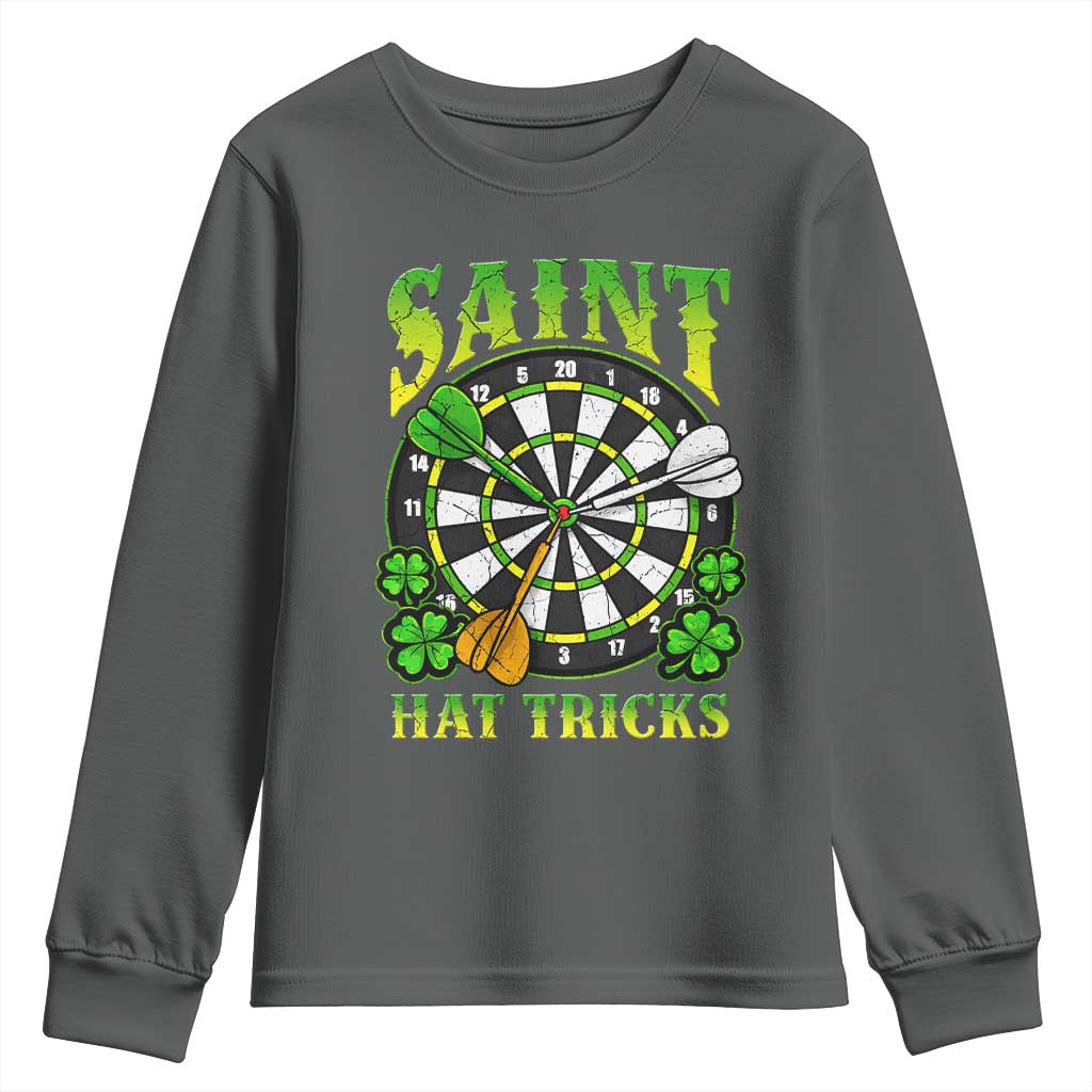 Funny Darts St Patricks Day Gift Youth Sweatshirt Saint Hat Tricks