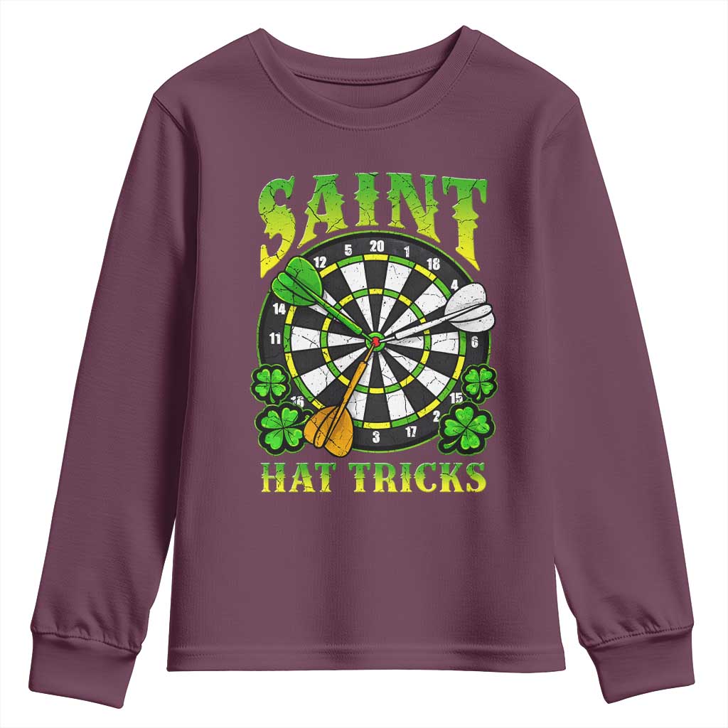Funny Darts St Patricks Day Gift Youth Sweatshirt Saint Hat Tricks