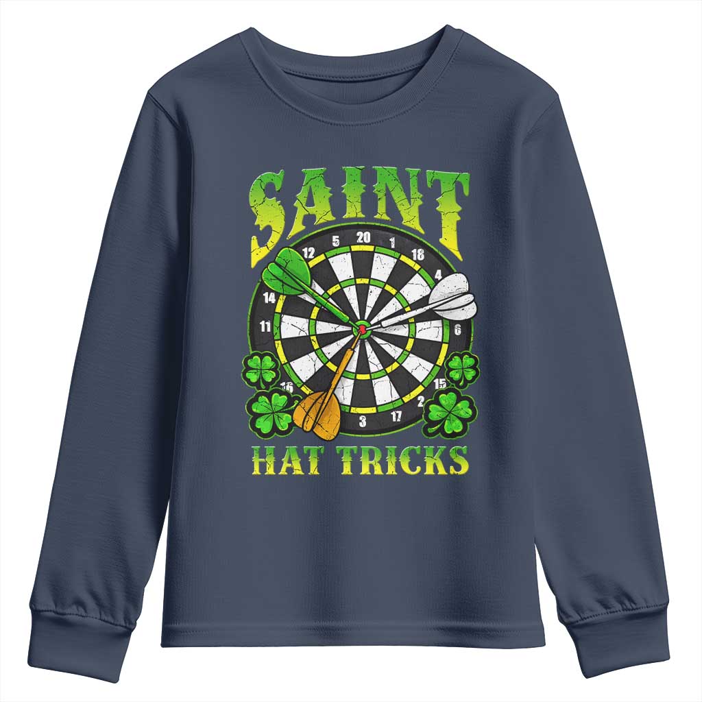 Funny Darts St Patricks Day Gift Youth Sweatshirt Saint Hat Tricks