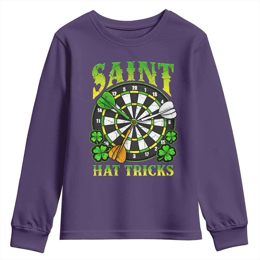 Funny Darts St Patricks Day Gift Youth Sweatshirt Saint Hat Tricks
