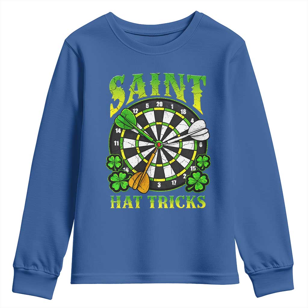 Funny Darts St Patricks Day Gift Youth Sweatshirt Saint Hat Tricks