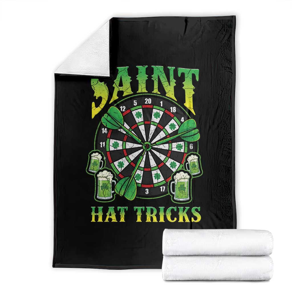 Saint Hat Tricks St Patricks Day Throw Blanket Darts Player Gift
