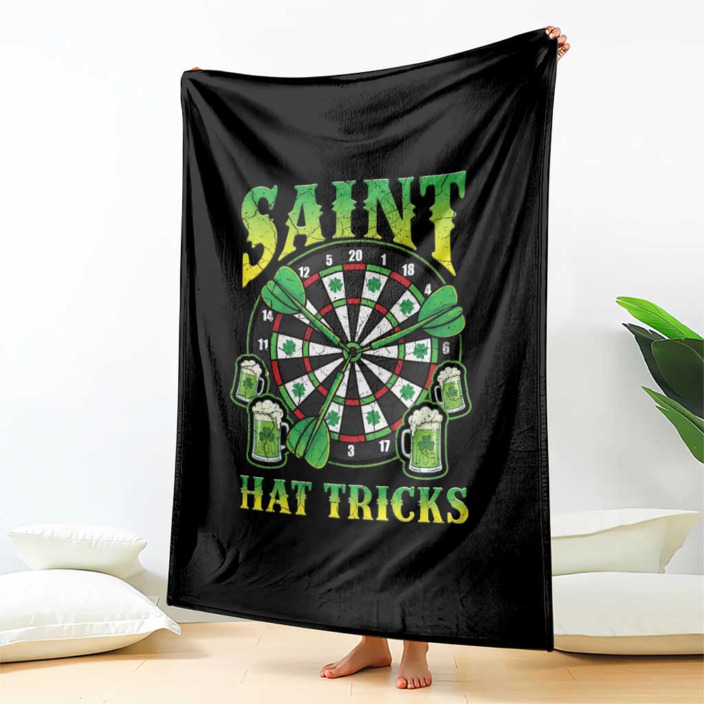 Saint Hat Tricks St Patricks Day Throw Blanket Darts Player Gift