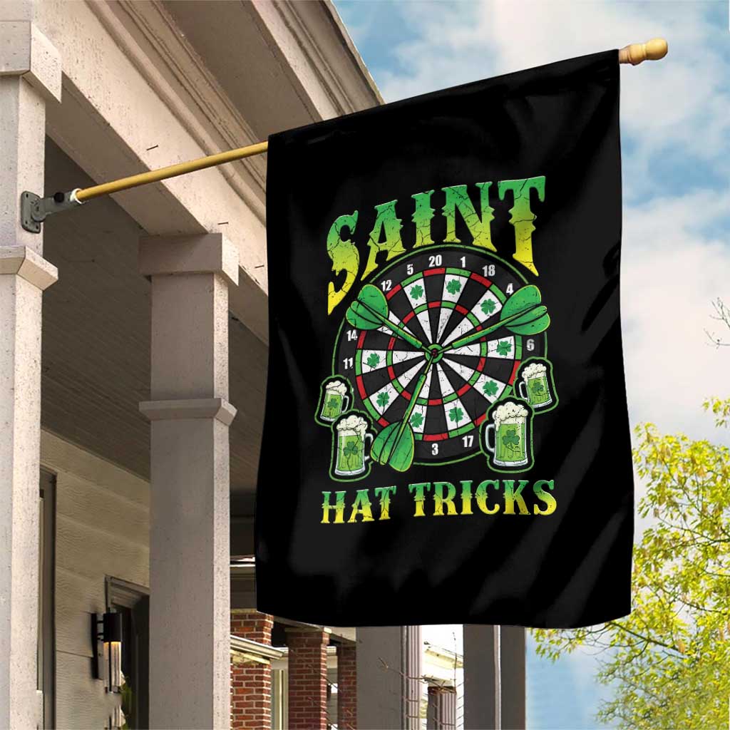 Saint Hat Tricks St Patricks Day Garden Flag Darts Player Gift