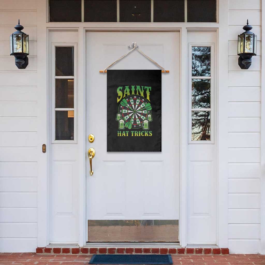 Saint Hat Tricks St Patricks Day Garden Flag Darts Player Gift