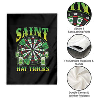 Saint Hat Tricks St Patricks Day Garden Flag Darts Player Gift