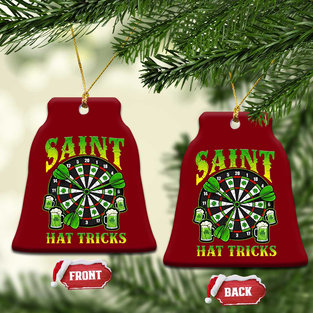 Saint Hat Tricks St Patricks Day Ceramic Ornament Darts Player Gift