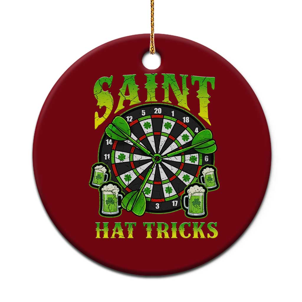 Saint Hat Tricks St Patricks Day Ceramic Ornament Darts Player Gift