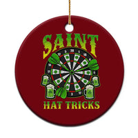 Saint Hat Tricks St Patricks Day Ceramic Ornament Darts Player Gift