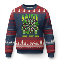 Saint Hat Tricks St Patricks Day Ugly Christmas Sweater Darts Player Gift