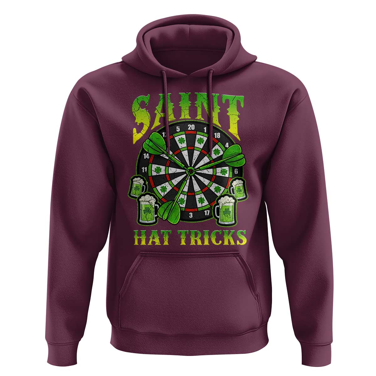 Saint Hat Tricks St Patricks Day Hoodie Darts Player Gift