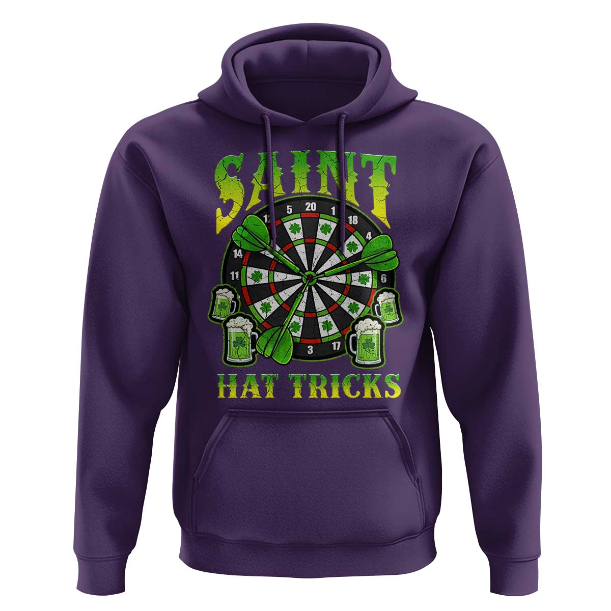 Saint Hat Tricks St Patricks Day Hoodie Darts Player Gift